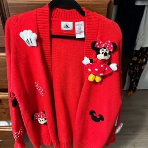 Disney Minnie, mouse cosy sweater with plush accents M NWT